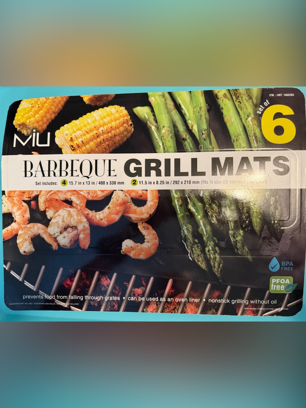 MIU 6 Pack BBQ Grill Mats - Set of 6